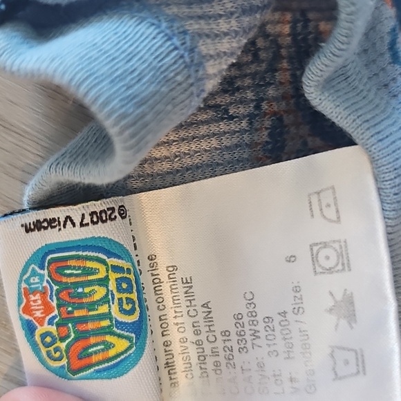 Y2K 2007 Go Diego Go Matching Thermal Pajama Set, size 6 - Picture 6 of 14